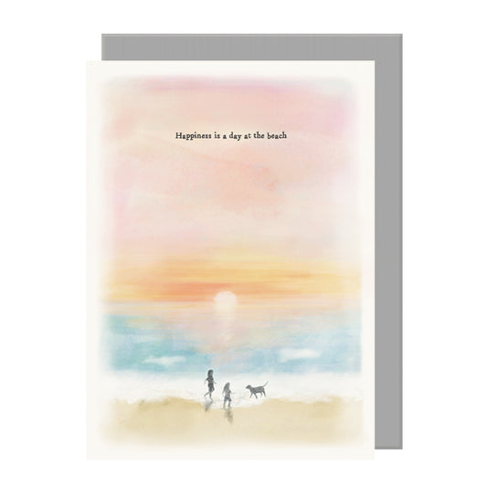 Seascape card - Happiness is a day at the beach