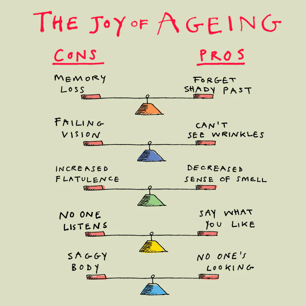 The Joy of Aging - greetings card