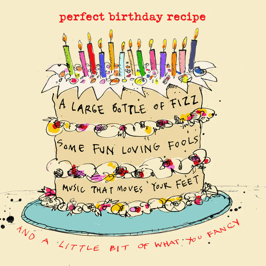 Perfect birthday recipe - greetings card