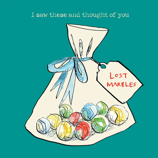 Lost Marbles - greetings card