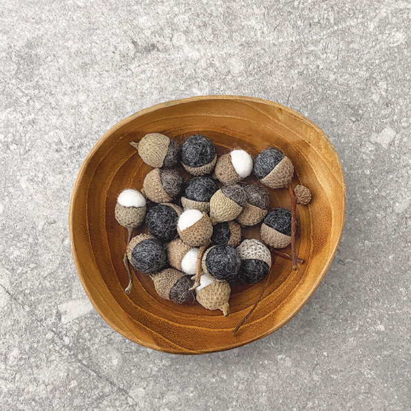 Teak wood bowl - natural