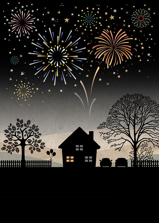 Fireworks - Blank Greetings card