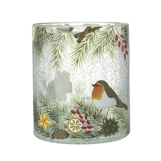 Robins Scene candle holder