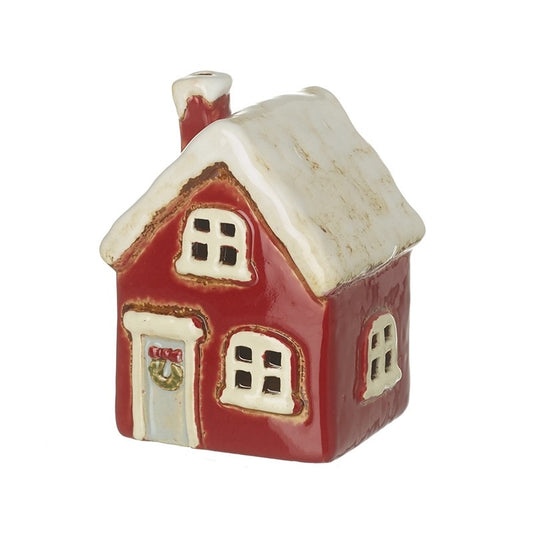 Ceramic Christmas House Tealight Holder