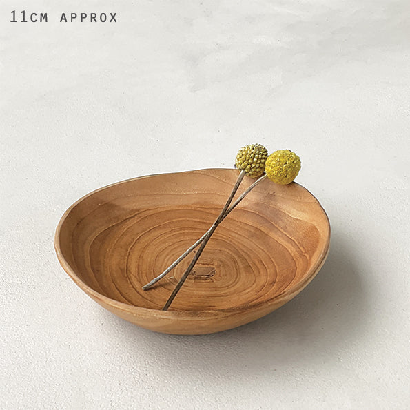 Teak wood bowl - natural