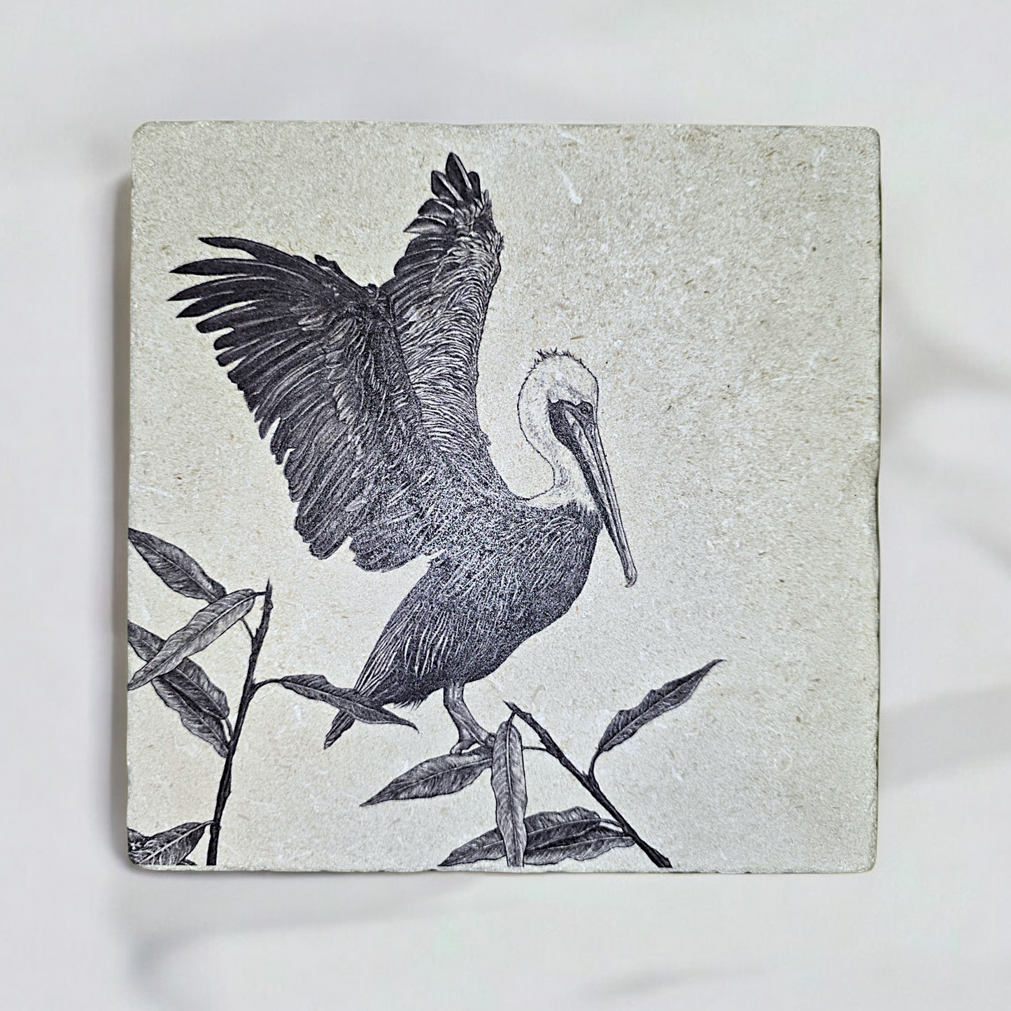 Natural Stone Placemat - Brown Pelican