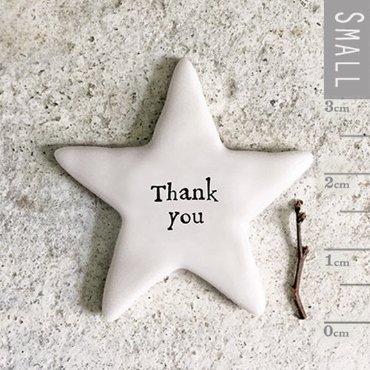 Porcelain Star Token - Thank You