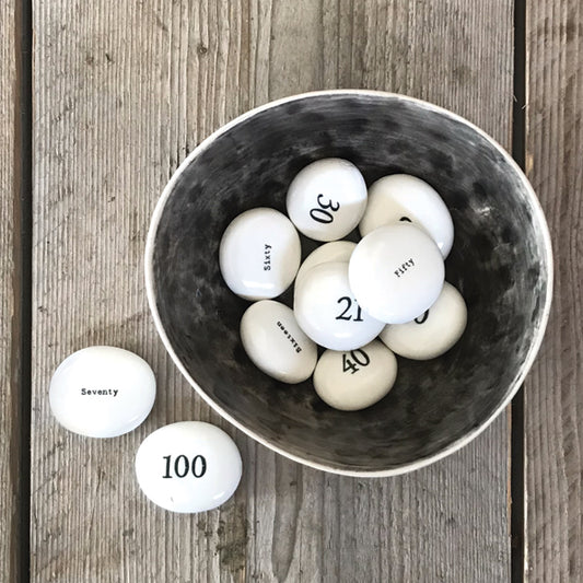 Porcelain Pebble - Numbers