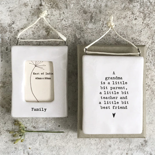 Mini Hanging Frame - Family, Grandma