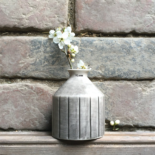 Modern rustic porcelain bud vase - Bloom