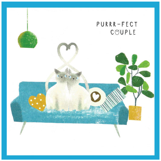 Purrr-fect Couple- Greeting card