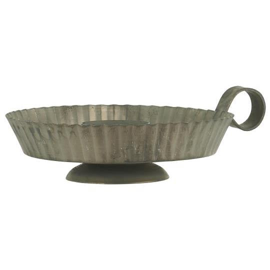 Zinc Candle Holder with handle