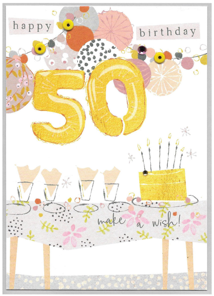 Happy 50th Birthday card – Whynot Gallery